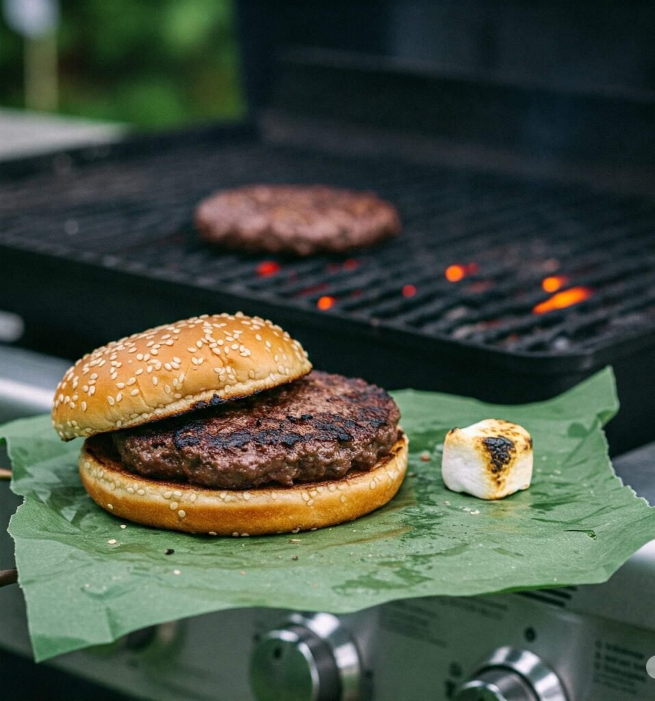 Burnt Burger BBQ Fail