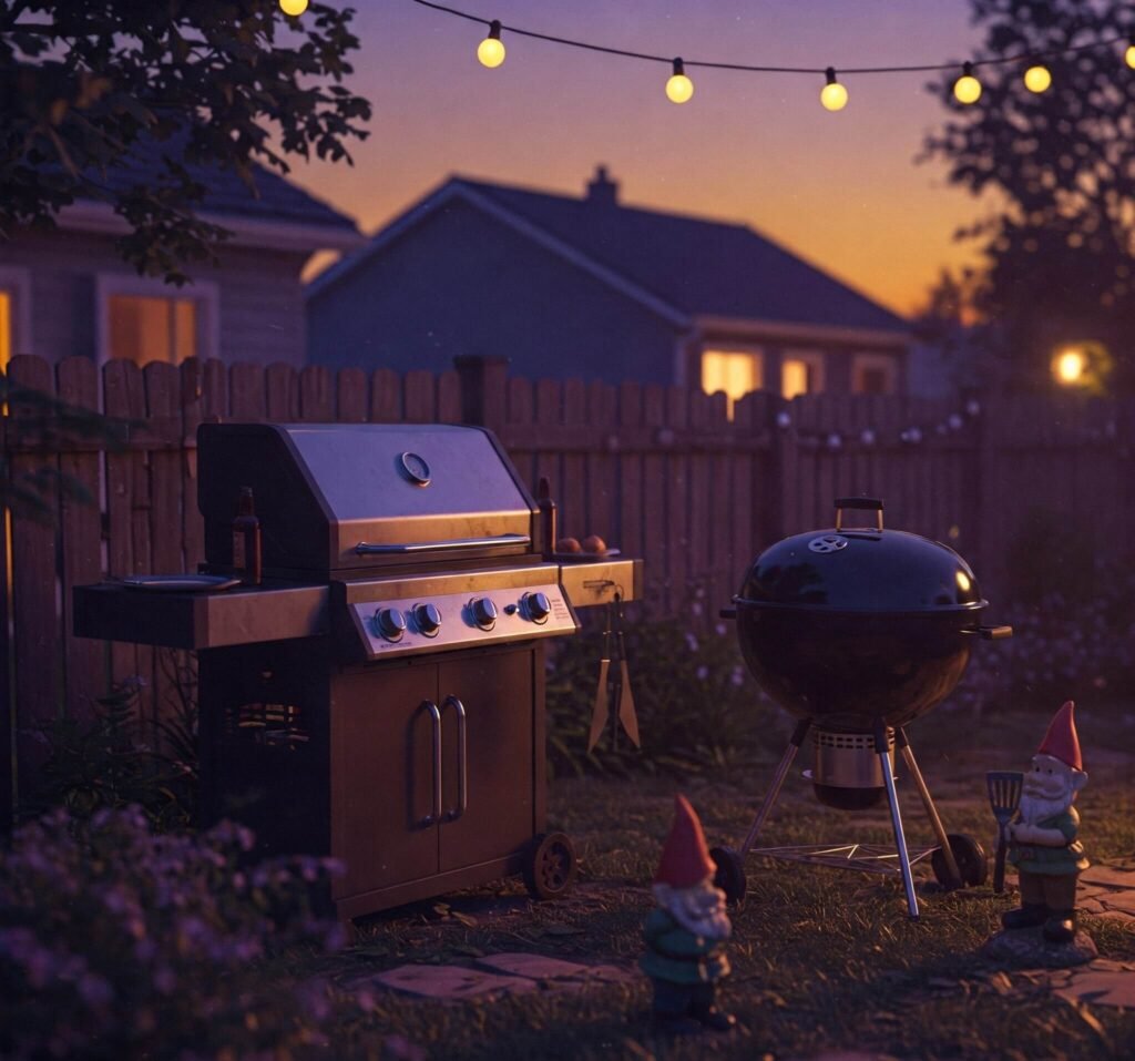 Backyard Grills at Dusk