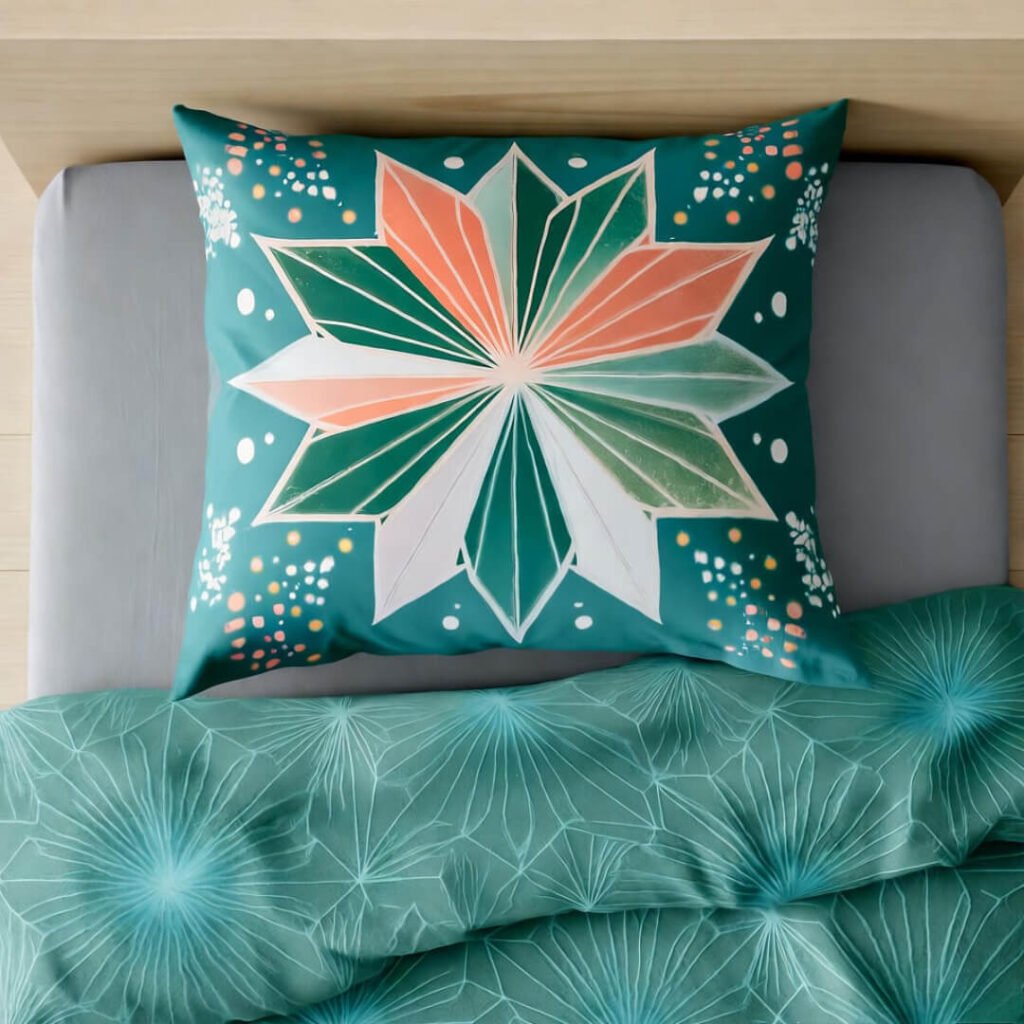 My bed right now, where patterns sorta get along.