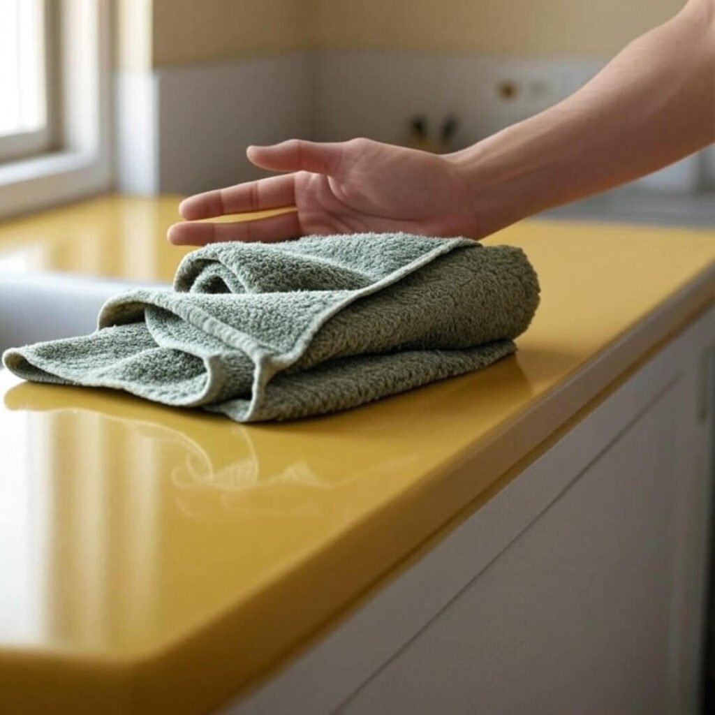 Me, butchering a spa towel fold, oops