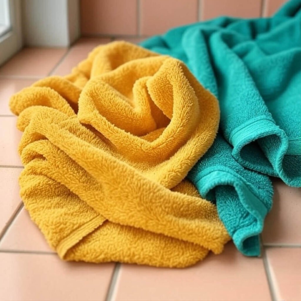 My cotton mat after one shower. Total disaster.