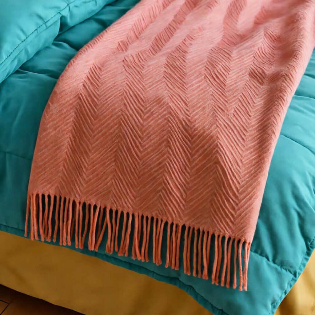 My thrift store score that made my bed look fire.